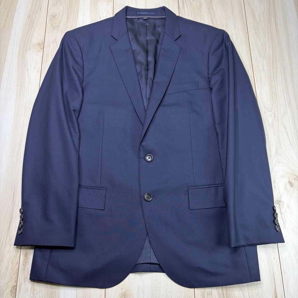 J. Crew Ludlow Loro Piana Super 120s Twill Wool Blazer Mens Size 40S Navy Blue